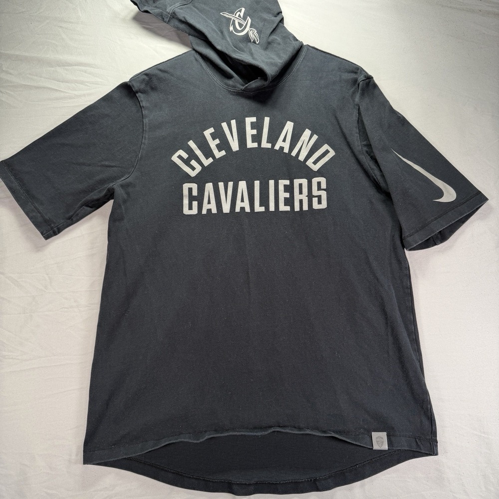 Cleveland Cavaliers Hoodie Mens Large Black Short Sleeve Nike Shirt NBA